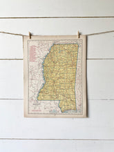 Load image into Gallery viewer, Mississippi/Missouri Vintage Map