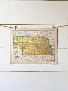 Montana/Nebraska Vintage Map