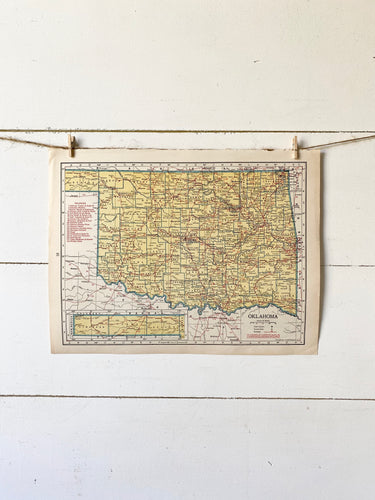 Oklahoma/Oregon Vintage Map