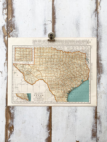 Texas / South Dakota Vintage Map