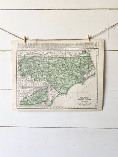 North Carolina Vintage Map