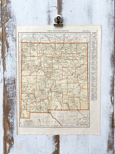 New York / New Mexico Vintage Map