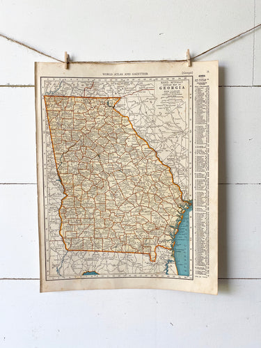 Georgia / Idaho Vintage Map