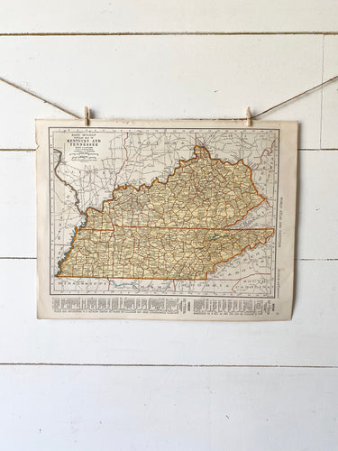 Tennessee/Kentucky / Louisiana Vintage Map